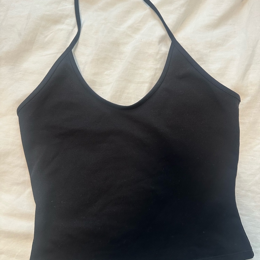 Black Tankair half moon halter